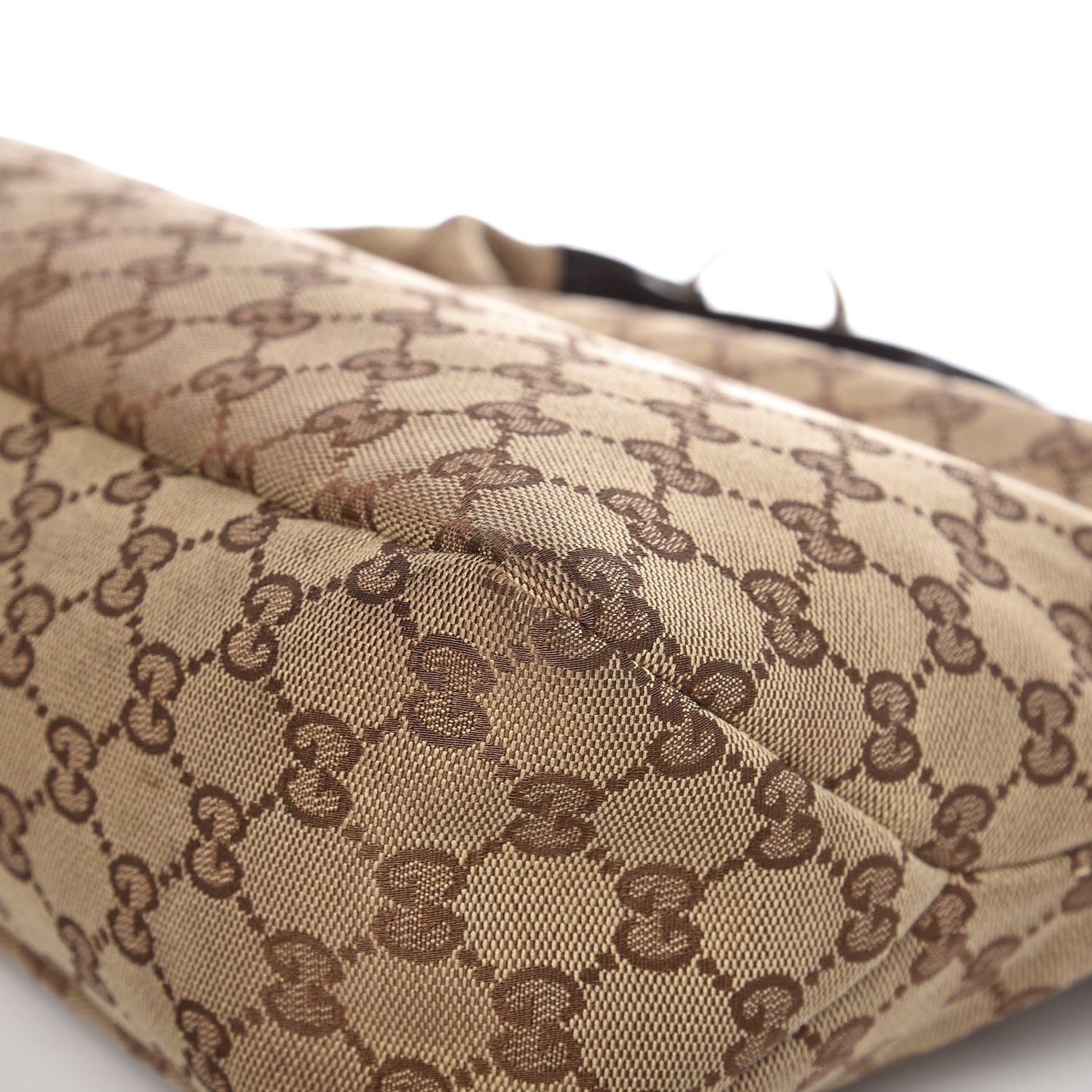 Monogram Medium Horsebit Chain Hobo Dark Brown