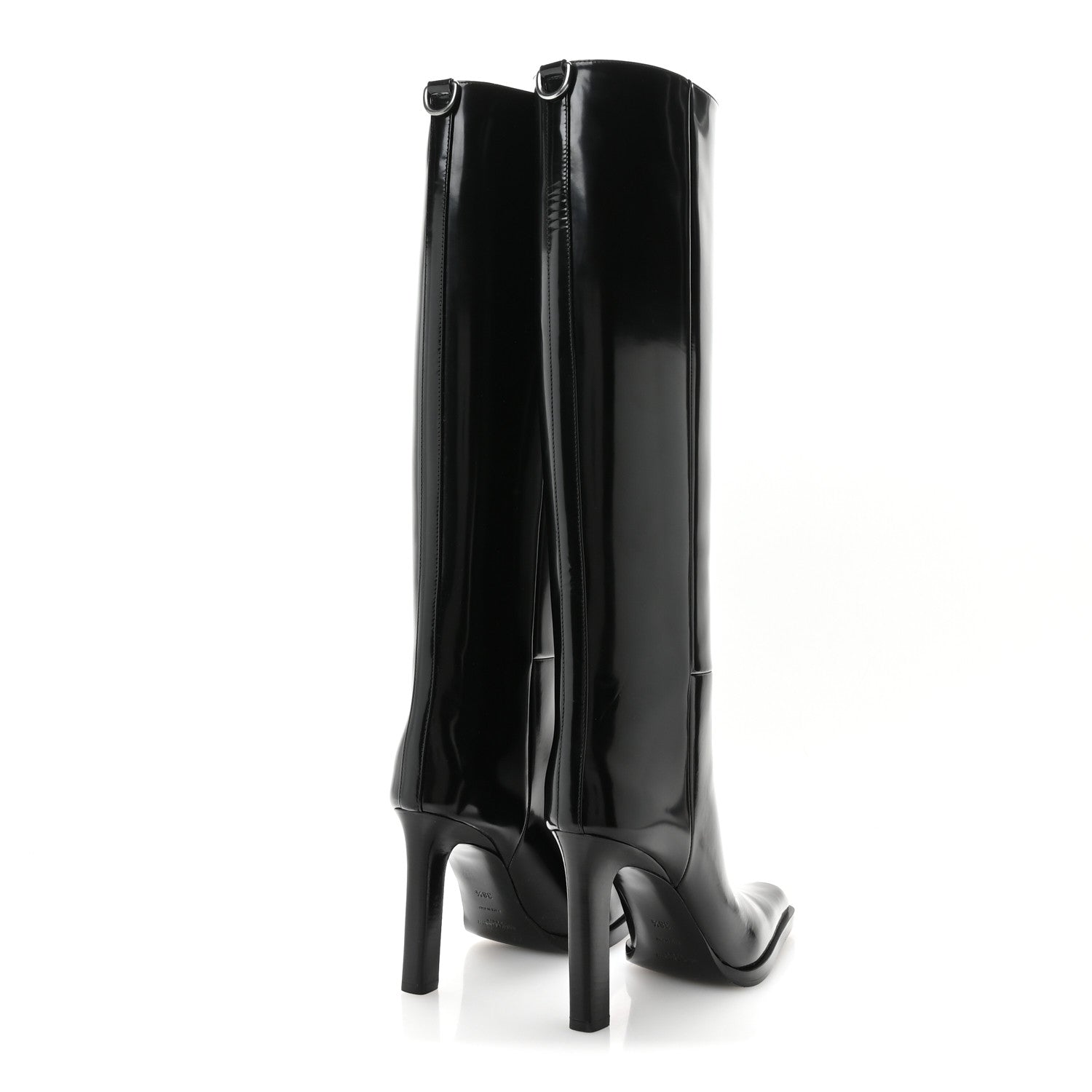 Saint Laurent Vitello Marilyn Nina 95 Knee High Boots 38.5 Black 5 of 10