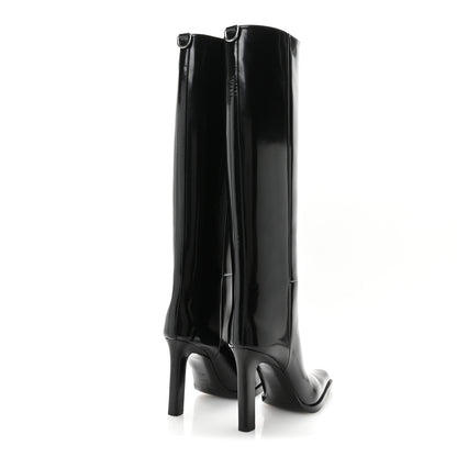 Saint Laurent Vitello Marilyn Nina 95 Knee High Boots 38.5 Black 5 of 10