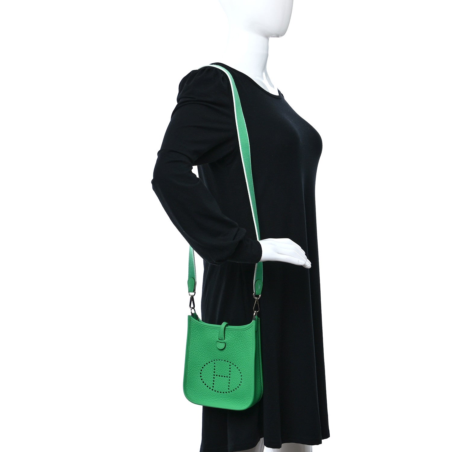 Hermes Taurillon Clemence Amazone Evelyne TPM Vert Comics Vert Fizz 2 of 9