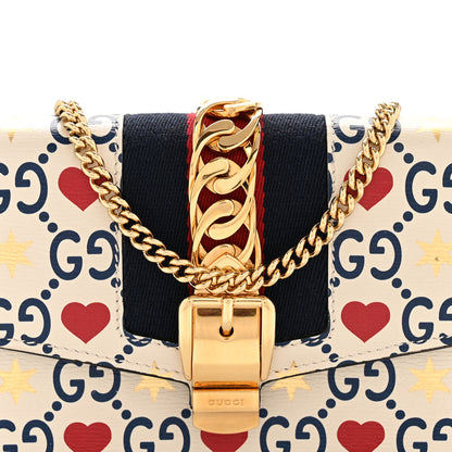 Gucci Textured Calfskin Valentine's Day Super Mini Sylvie Chain Shoulder Bag Ivory 8 of 11