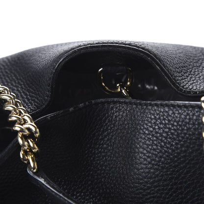 Gucci Pebbled Calfskin Medium Soho Chain Shoulder Bag Black 11 of 12