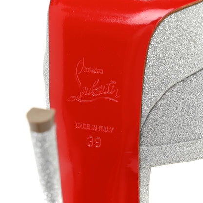 Christian Louboutin Mini Glitter Cathy 150 Pumps 39 Silver 9 of 18