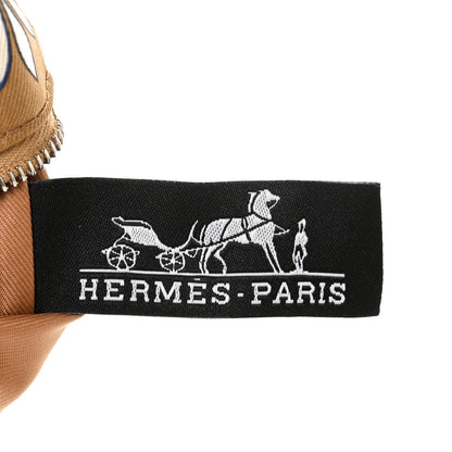 Hermes Silk Les Leopards Silky Pocket Cosmetic Case Chai Bleu Royal Nata 6 of 8