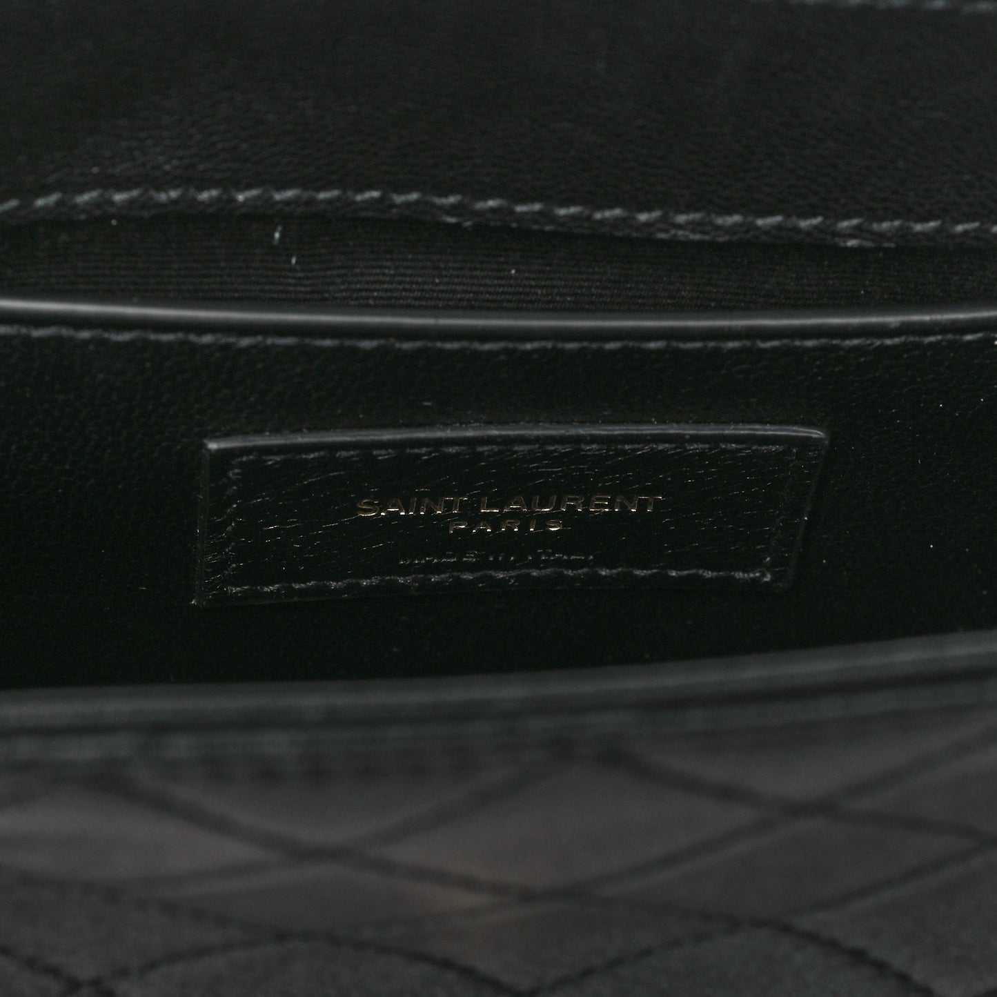 Lambskin Quilted Monogram Mini Nolita Black