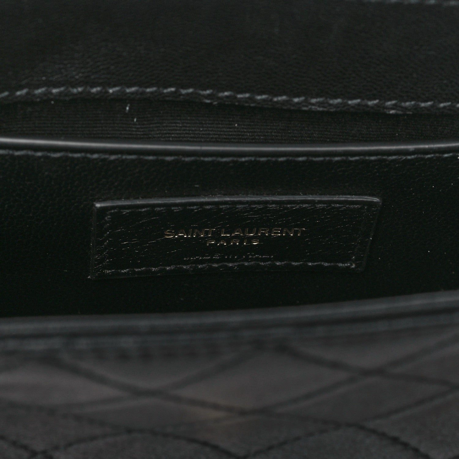 Saint Laurent Lambskin Quilted Monogram Mini Nolita Black 6 of 10