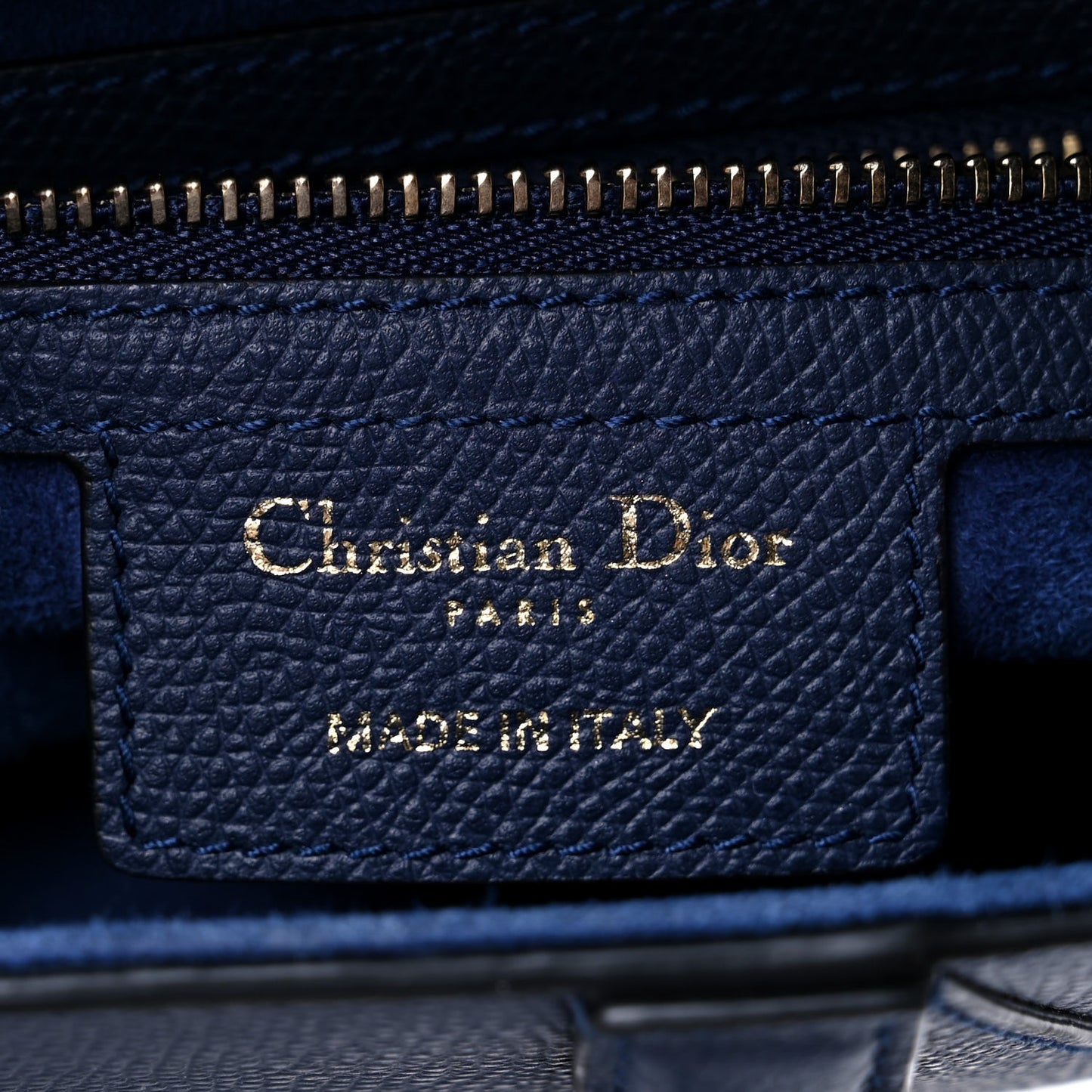 Grained Calfskin Saddle Bag Navy