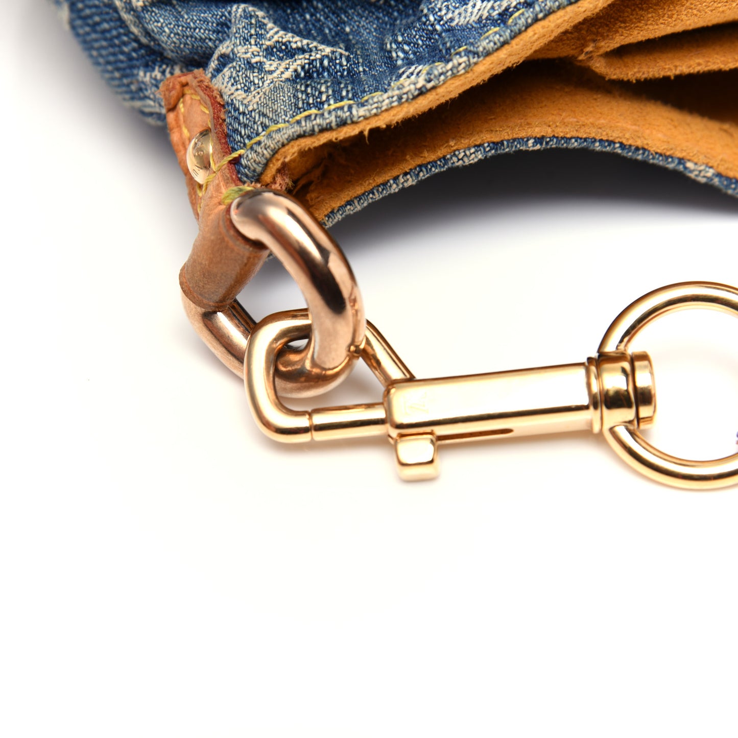 Monogram Denim Mini Pleaty Blue