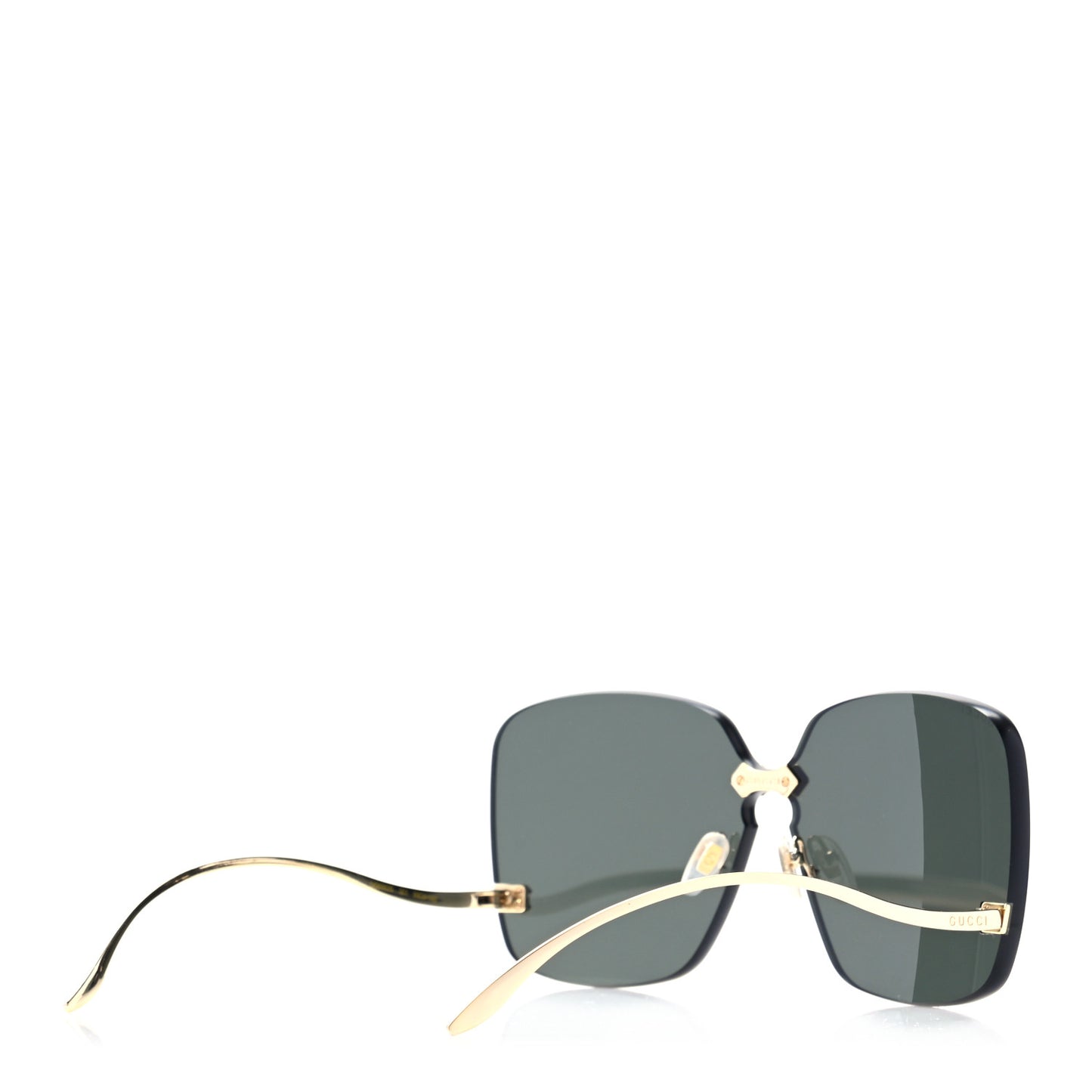 Metal Rimless Sunglasses GG0352S Gold