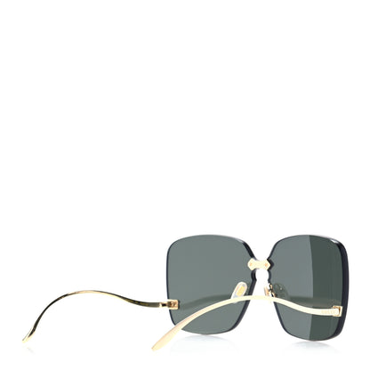 Gucci Metal Rimless Sunglasses GG0352S Gold 4 of 10