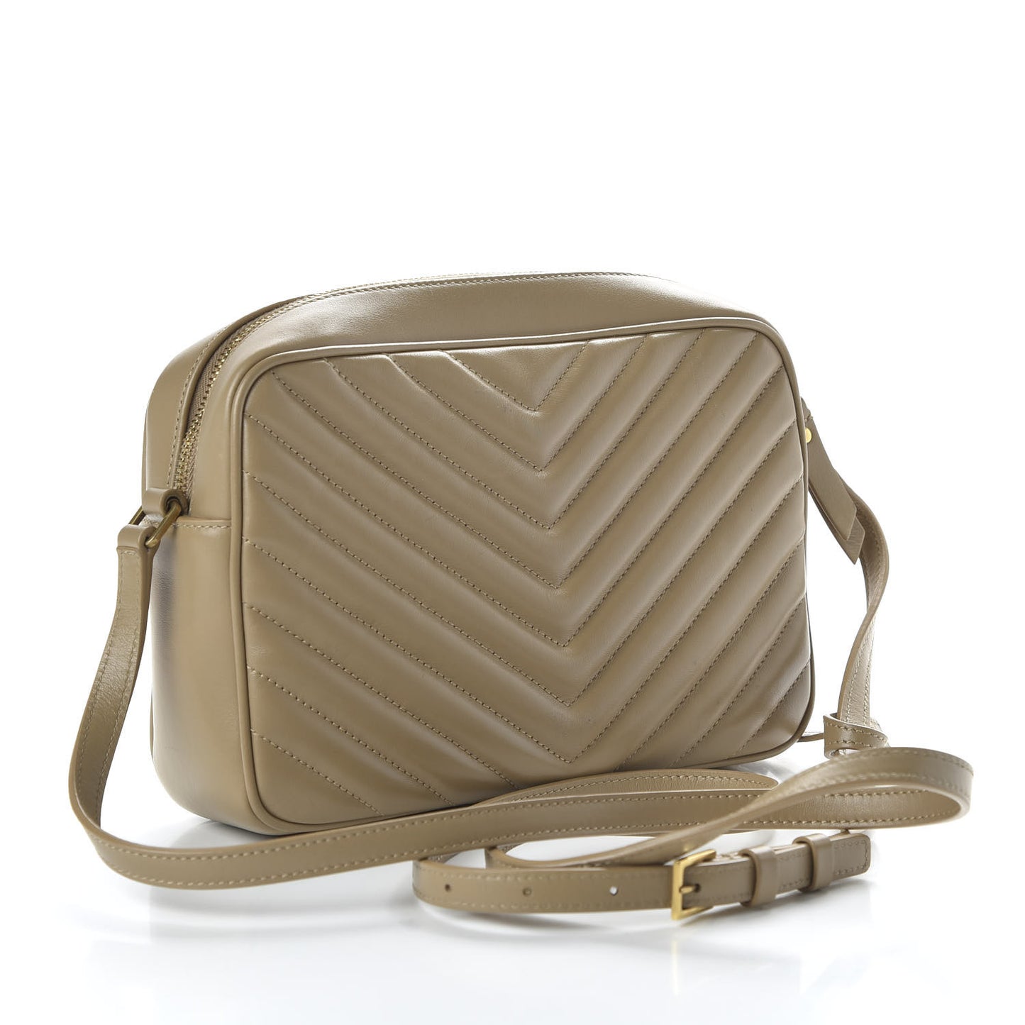 Calfskin Matelasse Monogram Lou Camera Bag Dark Latte