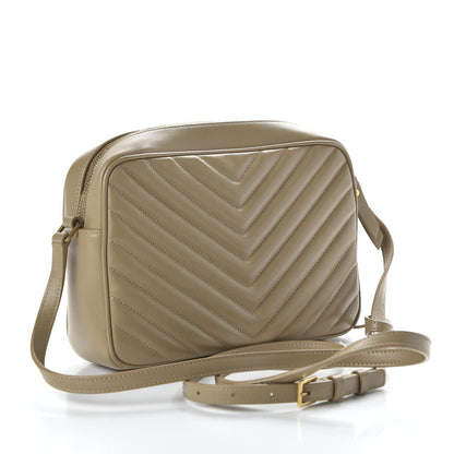 Saint Laurent Calfskin Matelasse Monogram Lou Camera Bag Dark Latte 3 of 14