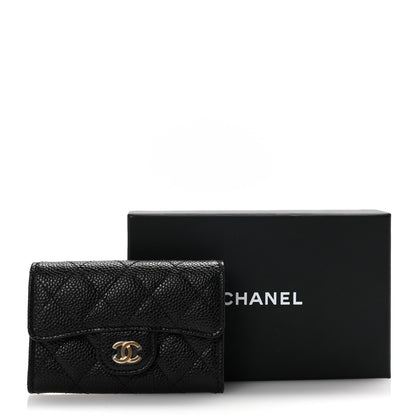 Chanel Caviar Quilted Flap Card Holder Wallet Black 9 of 9