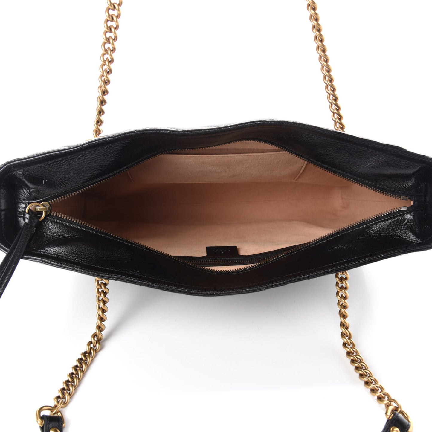 Vintage Calfskin Matelasse Medium GG Marmont Slim Tote Black
