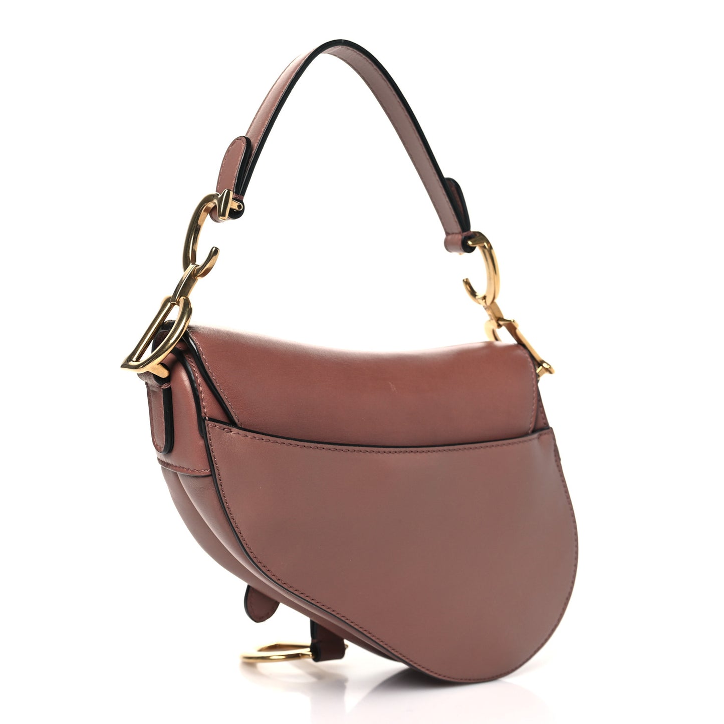 Calfskin Mini Saddle Bag Taupe