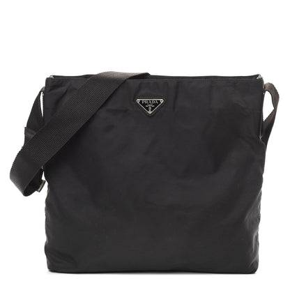 Prada Nylon Flat Messenger Bag Black 1 of 9