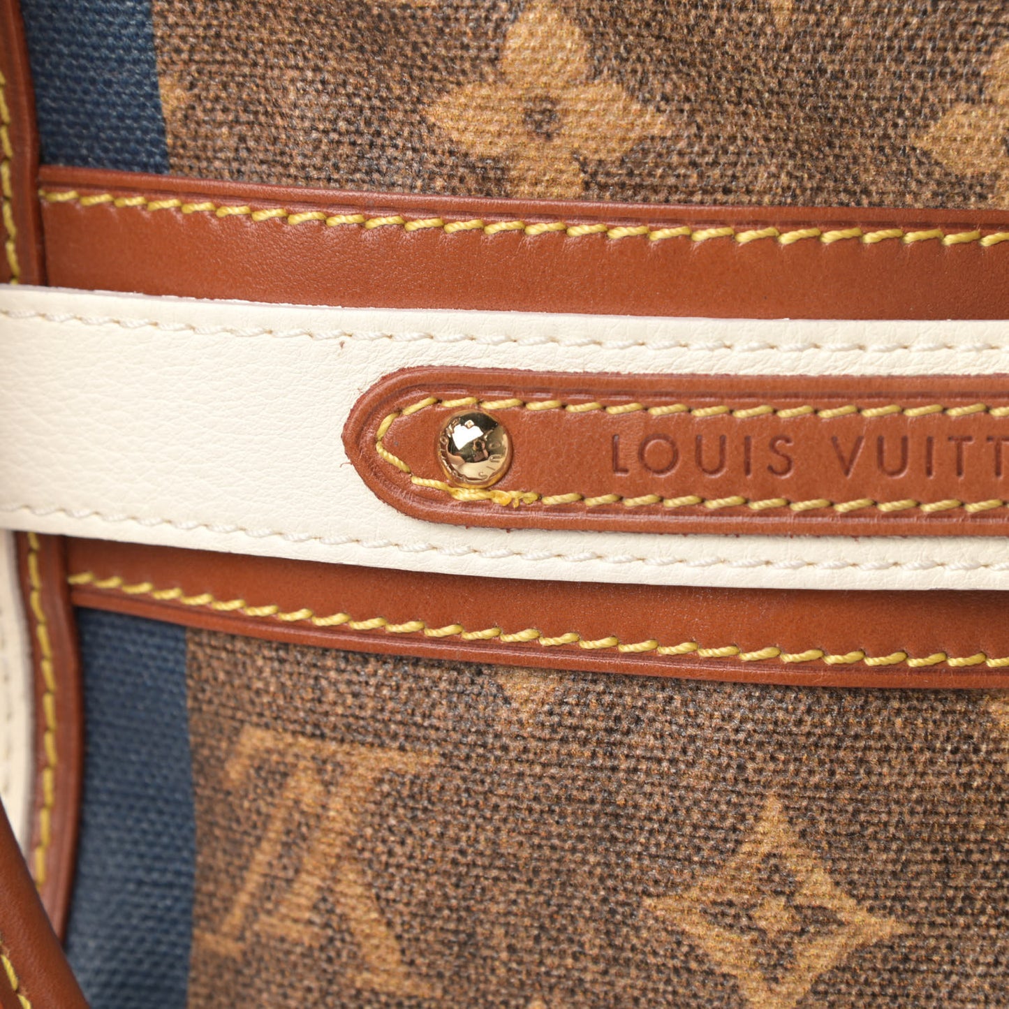 Monogram Rayures Tisse Sac GM Blue