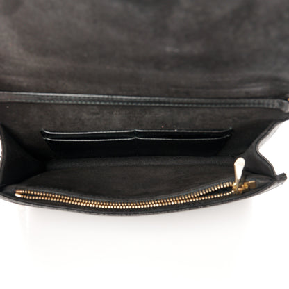 Christian Dior Grained Calfskin Diorama Wallet on Chain Pouch Black 5 of 10