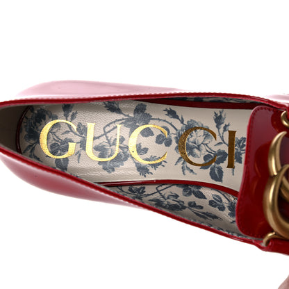Gucci Vernice GG Victoire 55mm Loafer Pumps 35.5 Hibiscus Red 7 of 11
