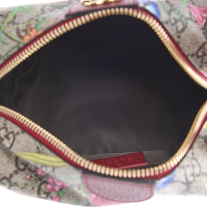 Gucci Soft GG Supreme Monogram Flora Calfskin Medium Ophidia Cosmetic Case Beige Ebony Multicolor Rosso 4 of 7