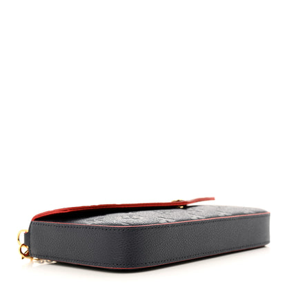 Louis Vuitton Empreinte Pochette Felicie Chain Wallet Marine Rouge 4 of 9