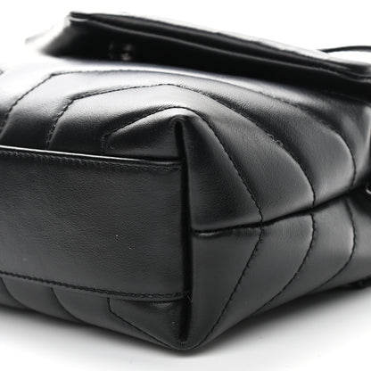 Saint Laurent Calfskin Y Quilted Monogram Toy Loulou Crossbody Bag Black 10 of 10