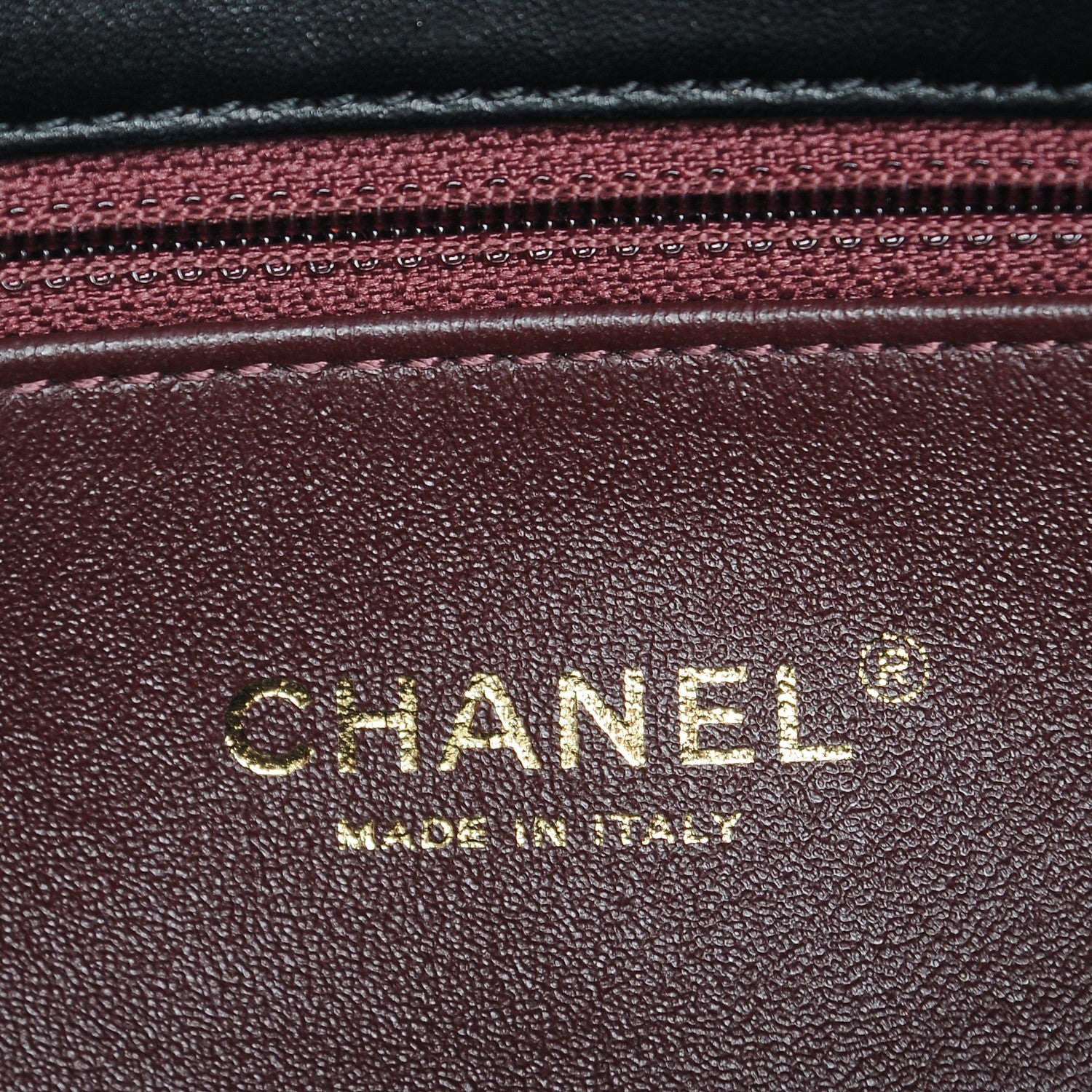 Chanel Lambskin Surpique Chevron Medium Flap Black 6 of 7