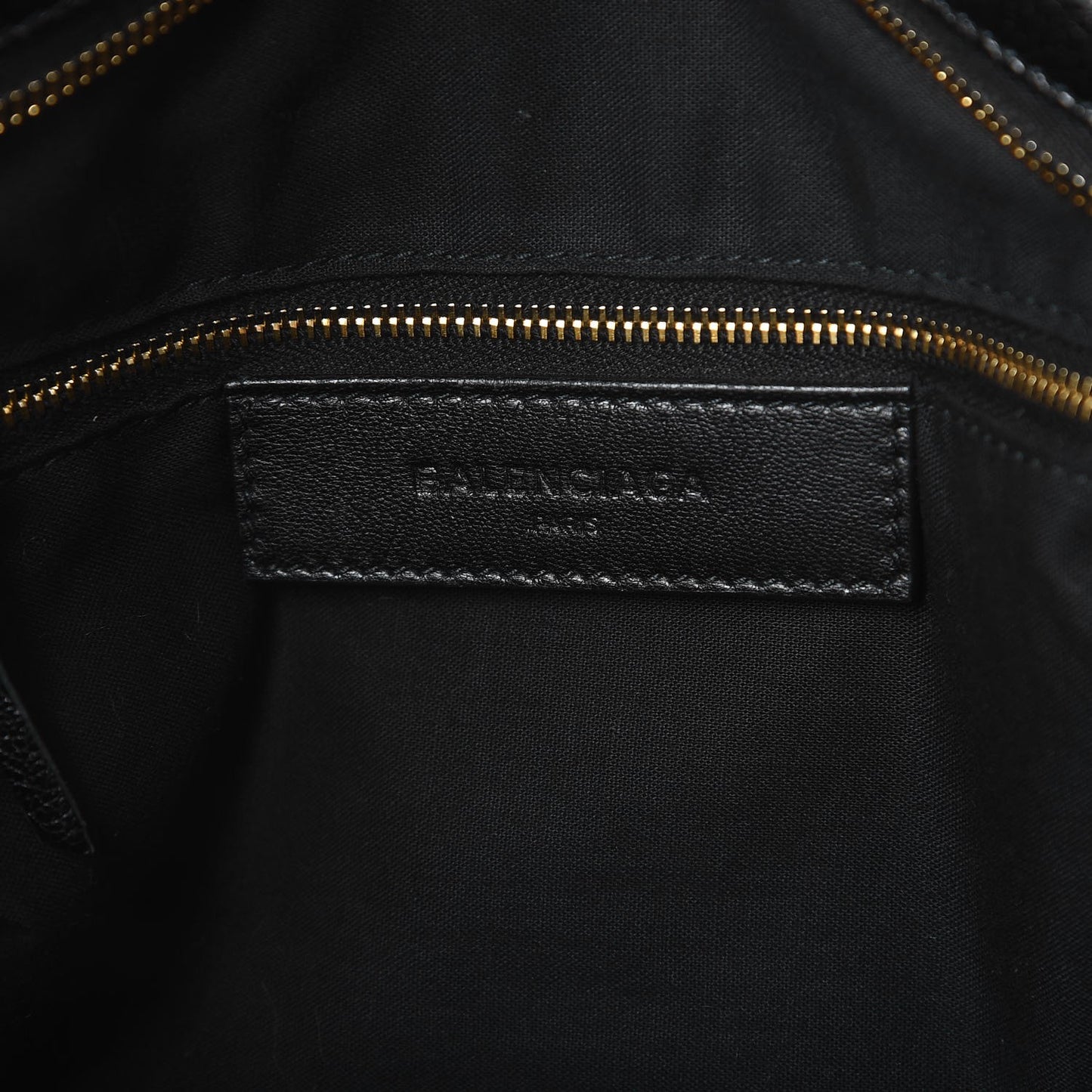 Chevre Gold Metallic Edge Hardware Velo Black