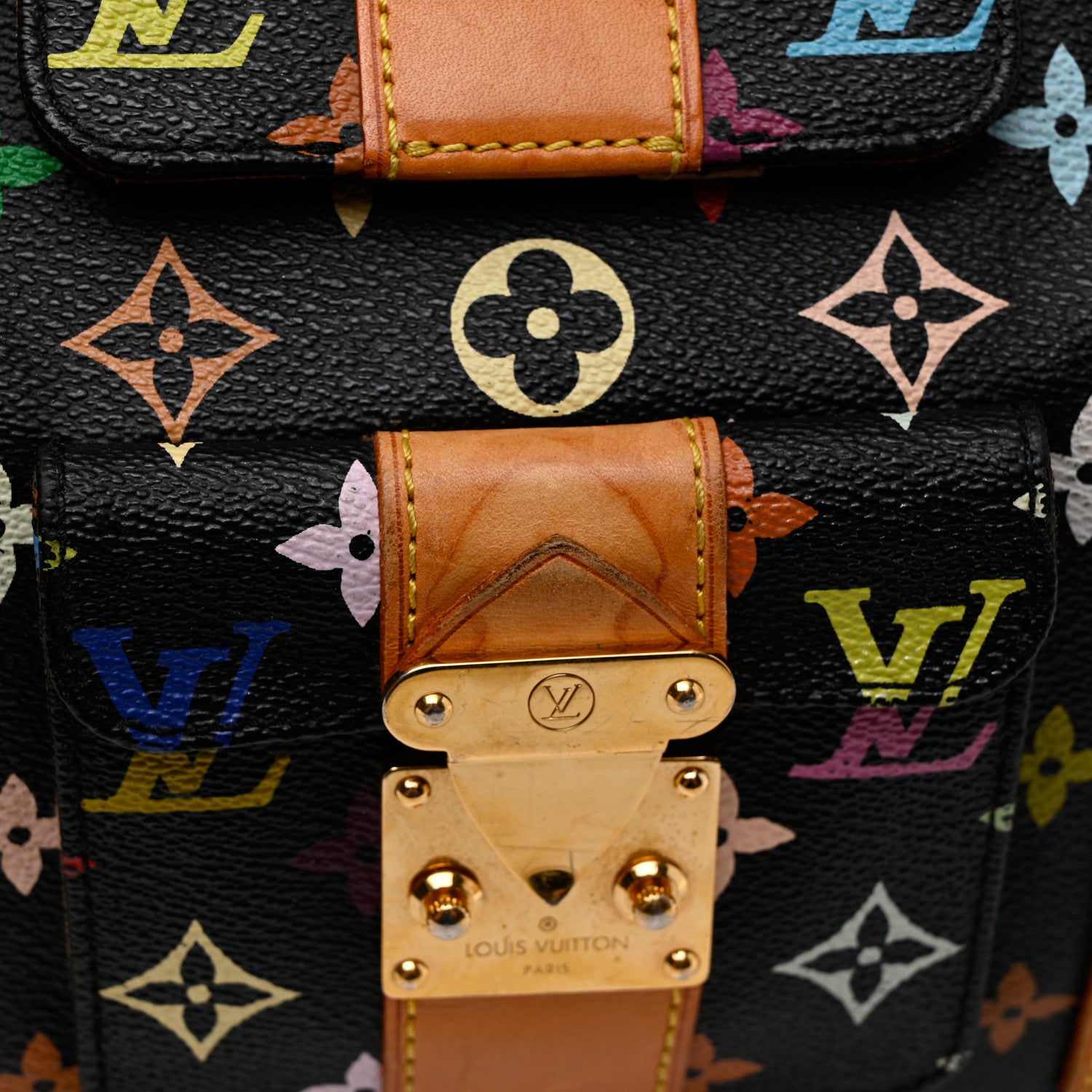 Louis Vuitton Monogram Multicolor Keepall 45 Black 13 of 20