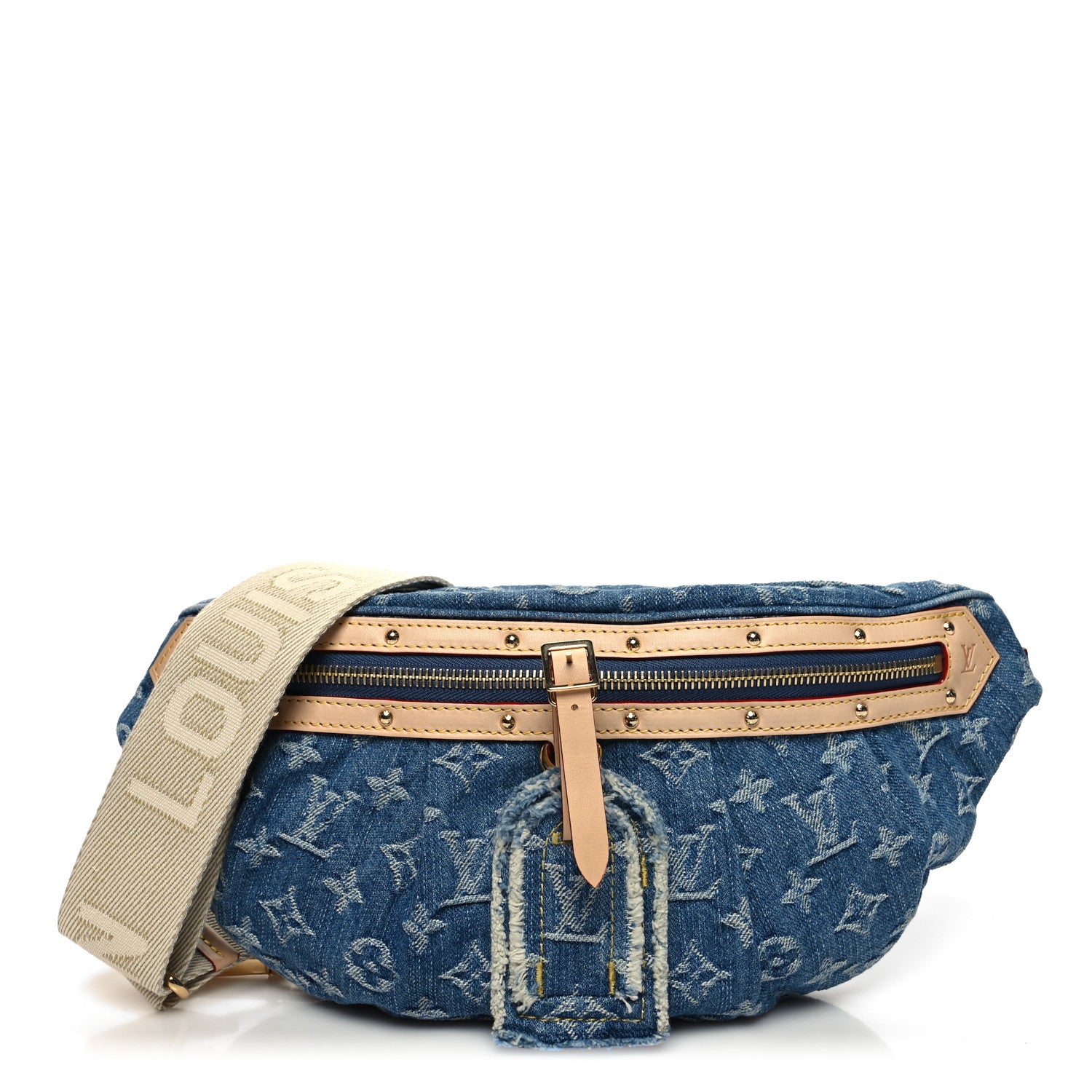 Louis Vuitton Monogram Denim High Rise Bumbag Blue 1 of 8