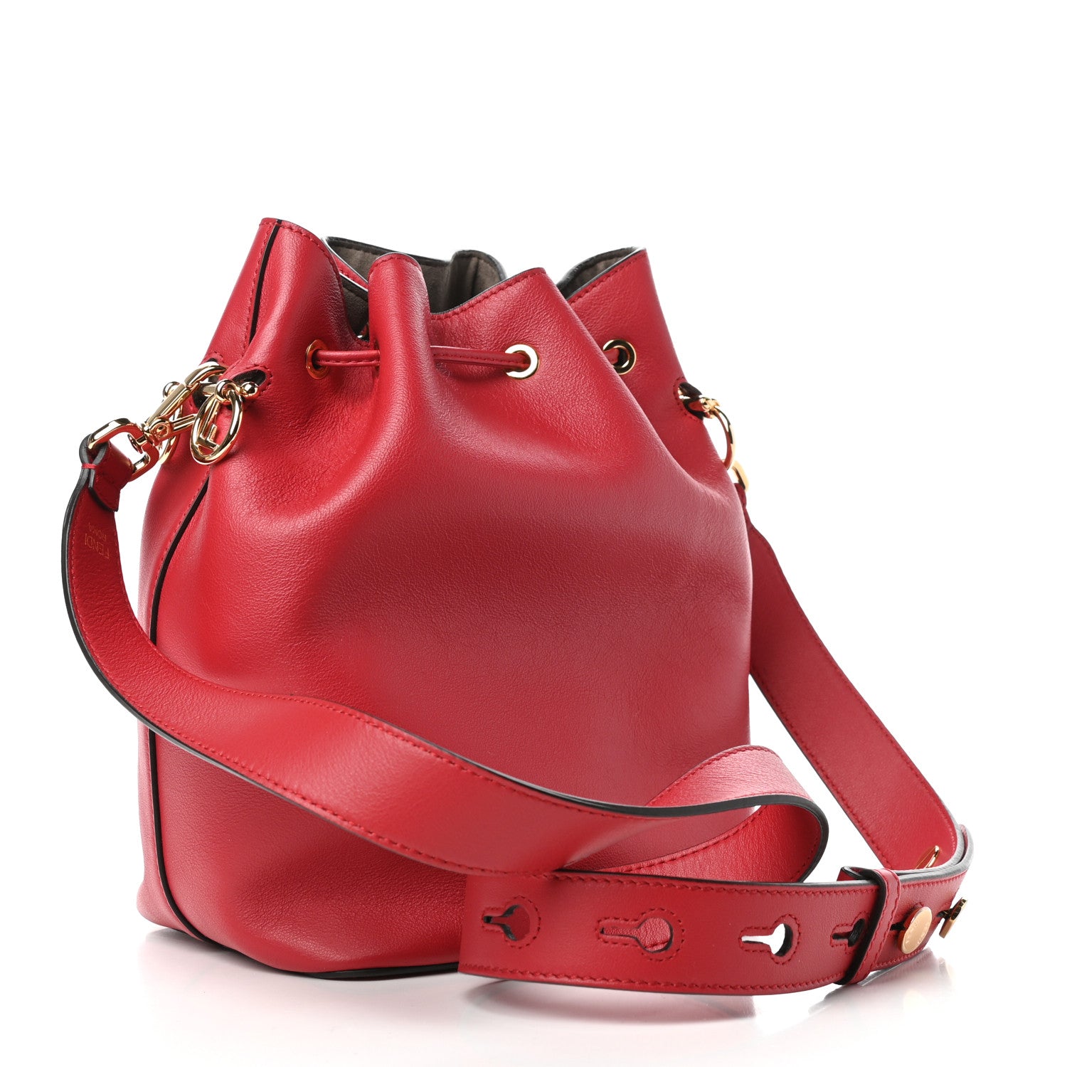 Fendi Vitello Grace Matte F is Fendi Grande Mon Tresor Bucket Bag Fragola 3 of 9