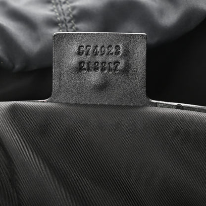 Gucci Velvet GG Monogram Web Medium Double Buckle Backpack Brown Black 7 of 9