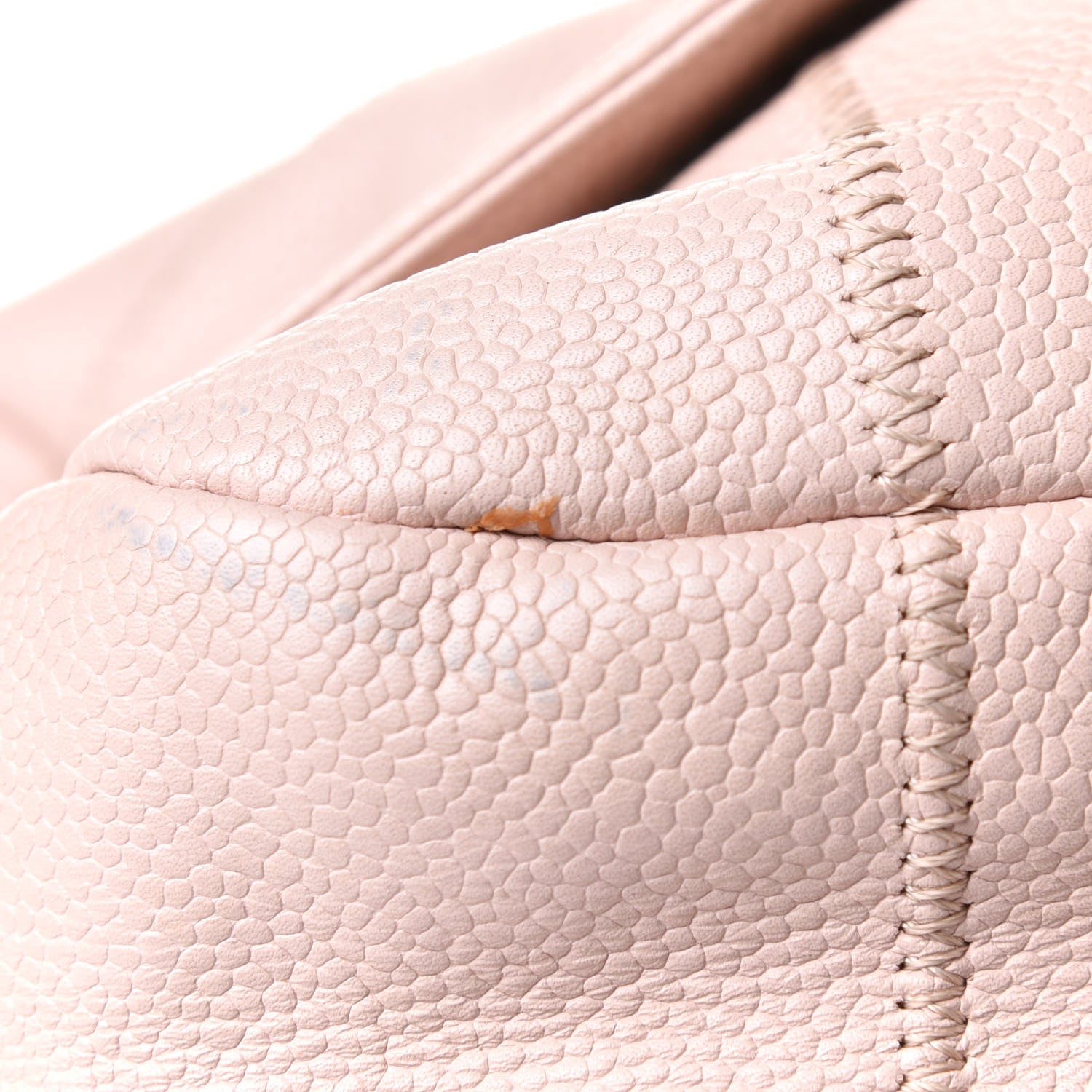 Chanel Caviar Square Stitched Bowler Pink 11 of 11