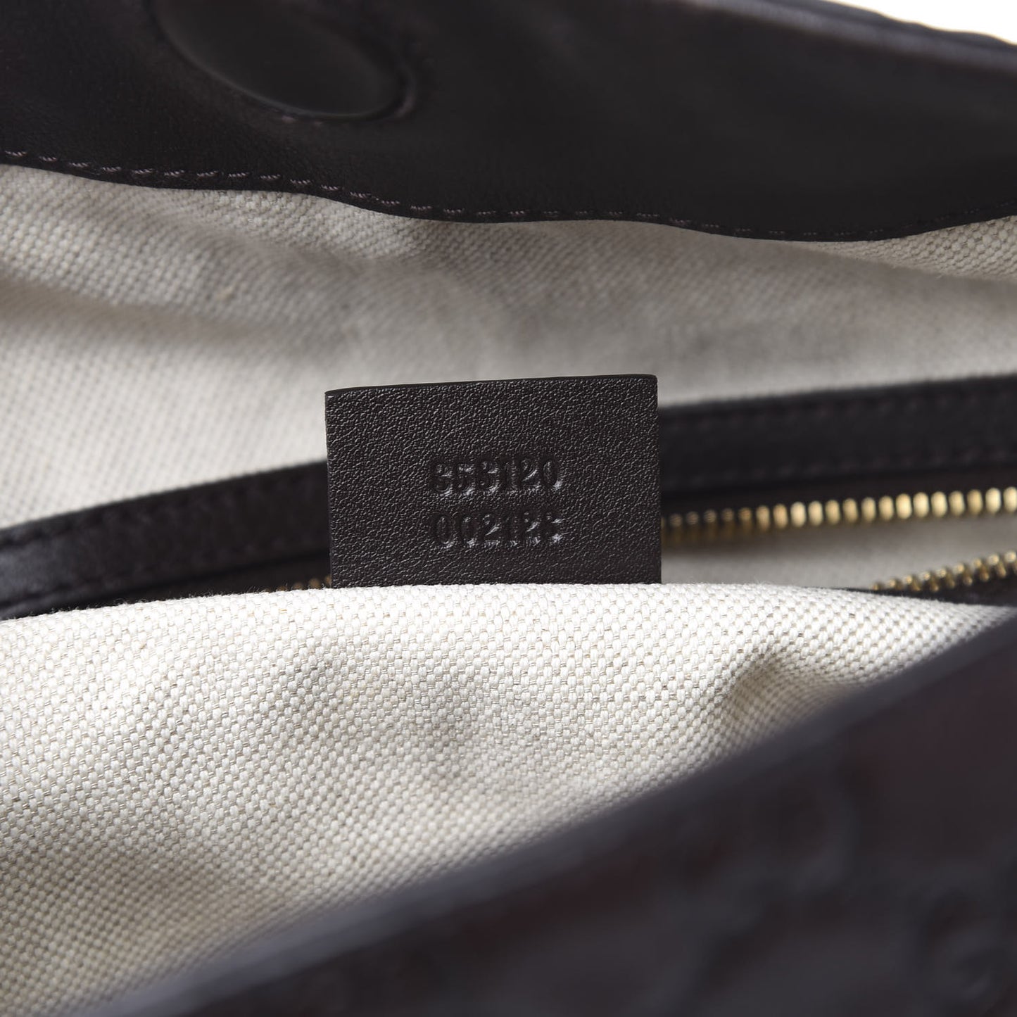 Guccissima Medium Bree Foldover Tote Chocolate