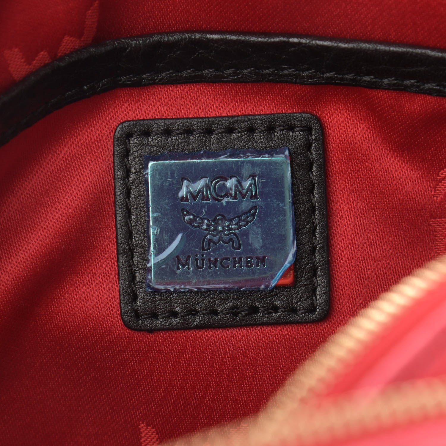 MCM Visetos Mini Camera Crossbody Bag Red 6 of 10