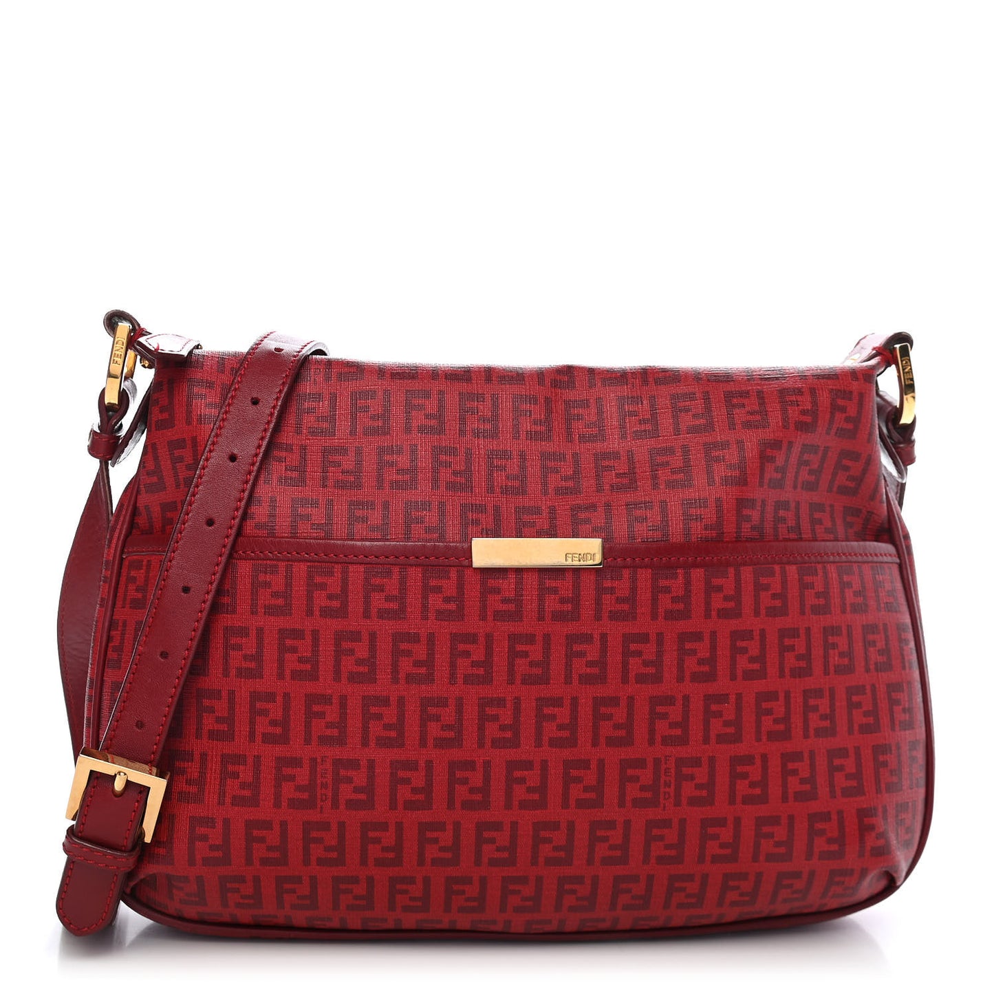 Zucchino Spalmati Vitello Messenger Bag Bordeaux Rubino