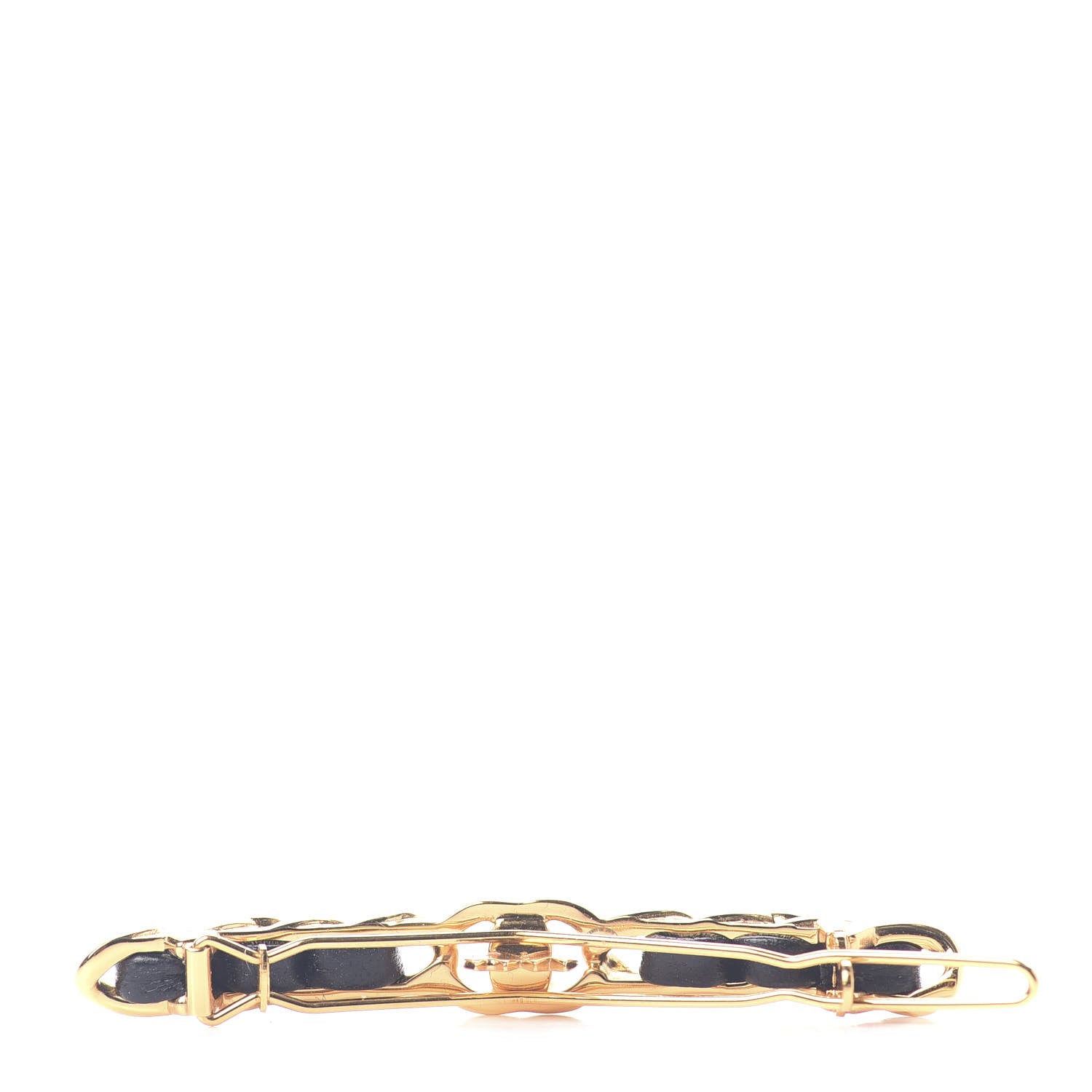 Chanel Pearl Lambskin CC More Is More Hair Clip Black Gold 2 of 4