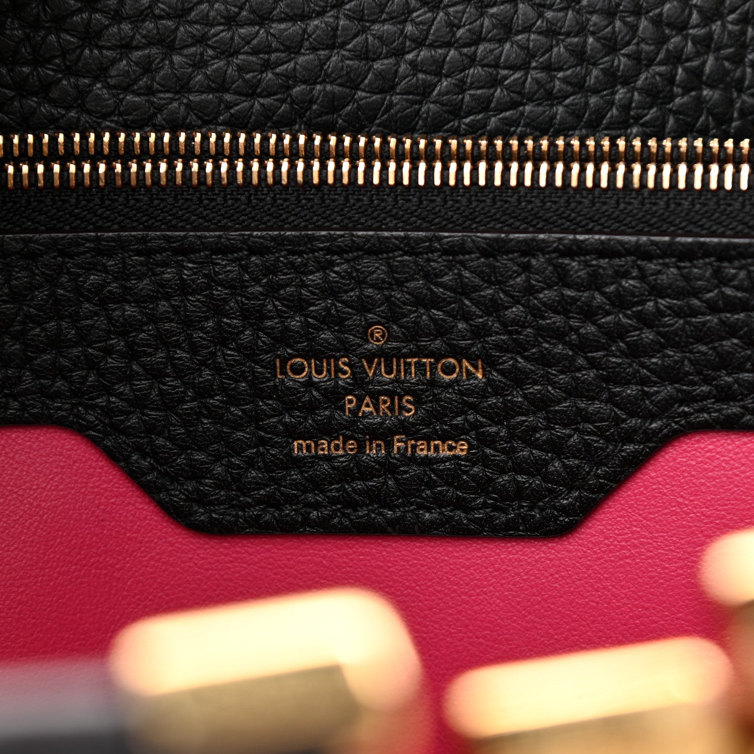 Louis Vuitton Taurillon Capucines MM Cobalt Fuchsia 6 of 11