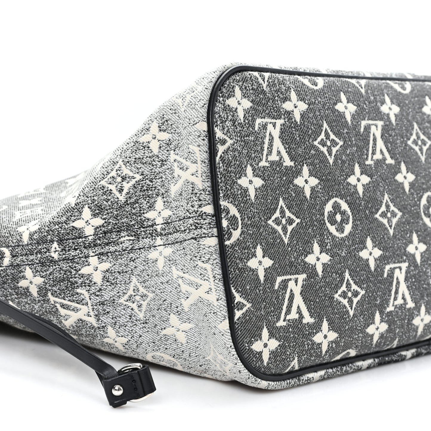 Denim Monogram Jacquard Neverfull MM Grey