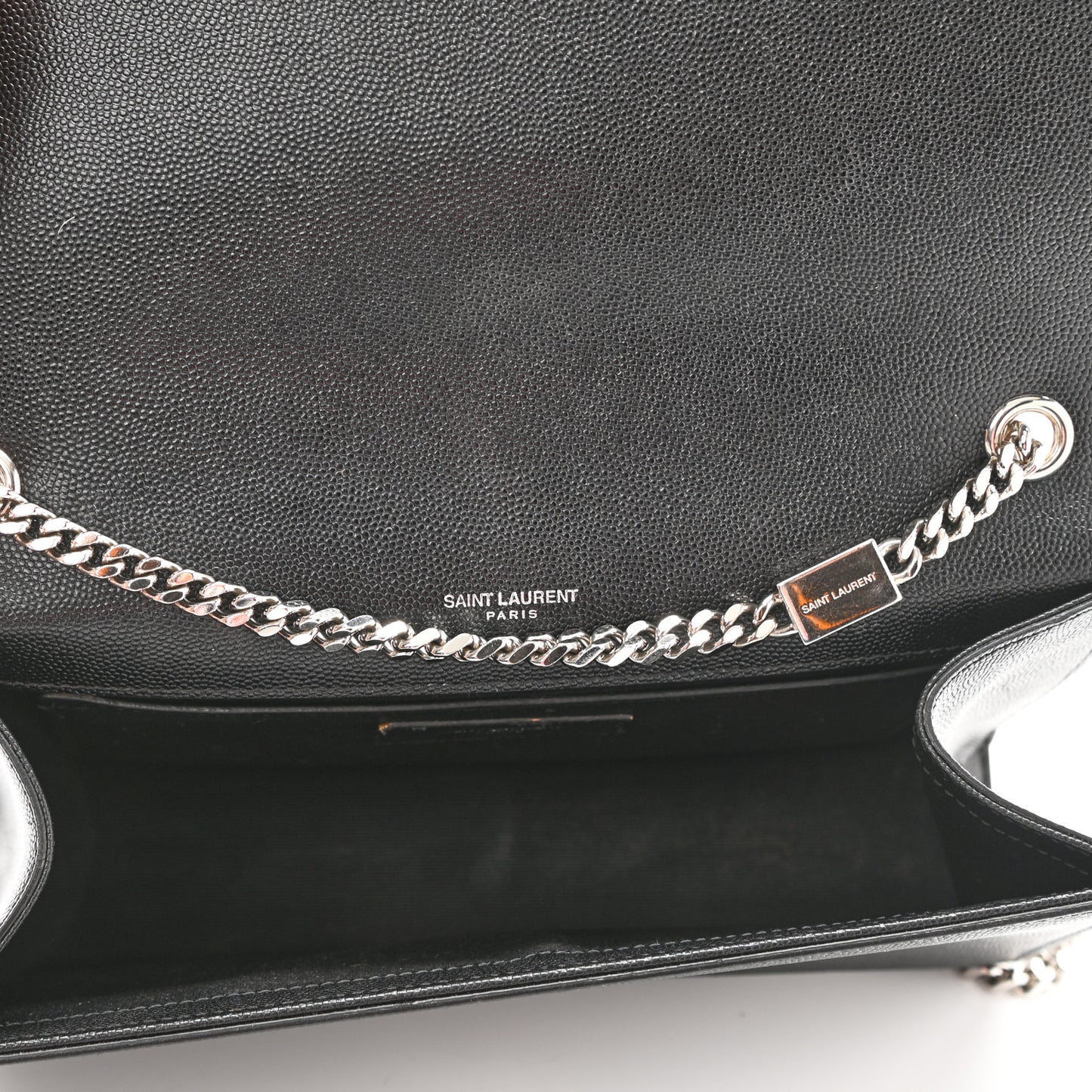 Grain De Poudre Medium Classic Monogram Kate Satchel Black