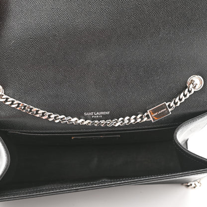 Saint Laurent Grain De Poudre Medium Classic Monogram Kate Satchel Black 5 of 11