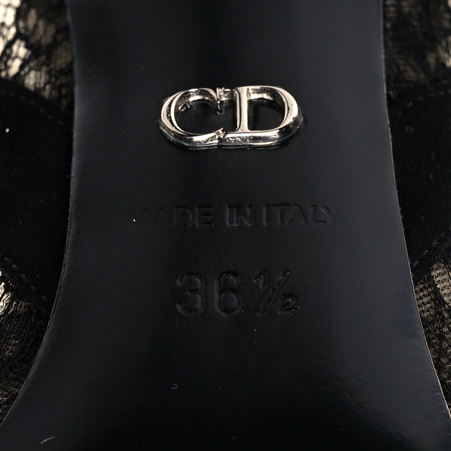 Christian Dior Lace Suede Lingerie Pumps 36.5 Black 6 of 7