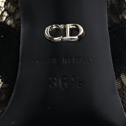 Christian Dior Lace Suede Lingerie Pumps 36.5 Black 6 of 7