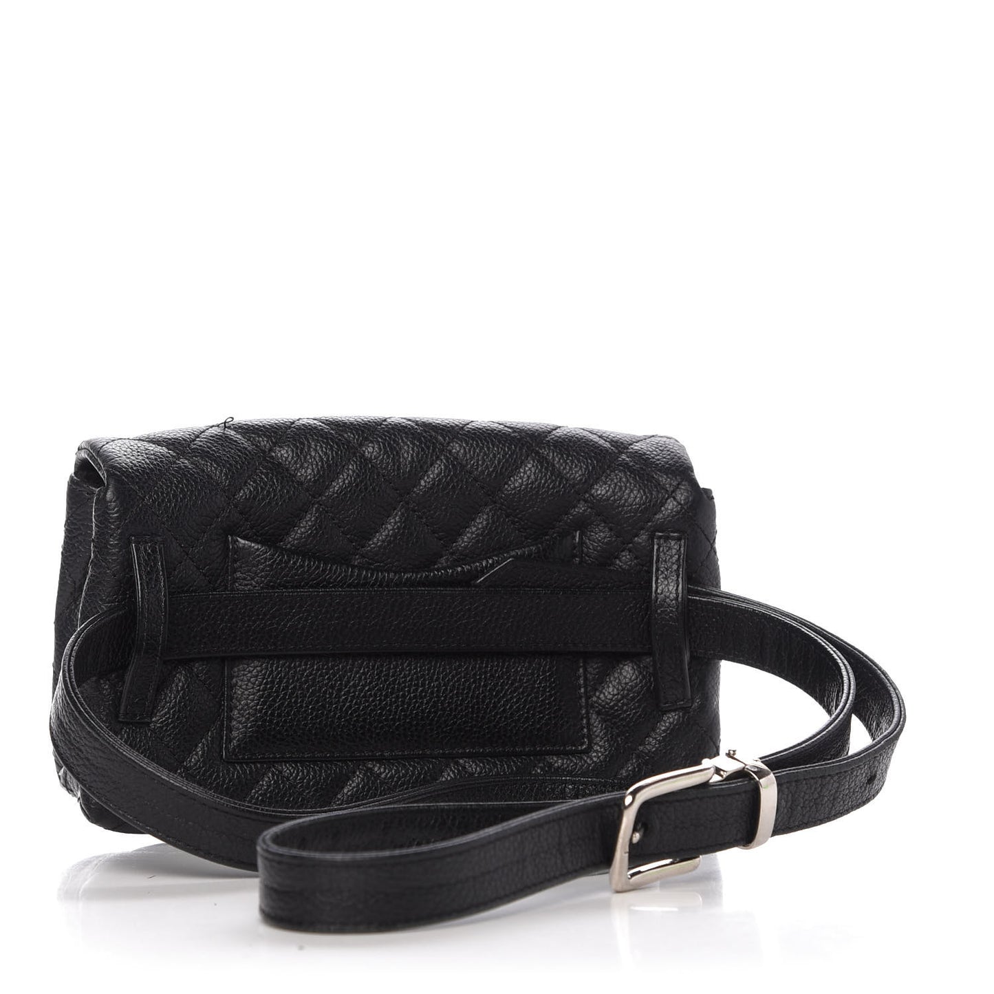 Grained Calfskin Quilted 2.55 Reissue Flap Belt Bag Clutch Black