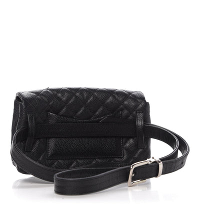 Chanel Grained Calfskin Quilted 2.55 Reissue Flap Belt Bag Clutch Black 3 of 12