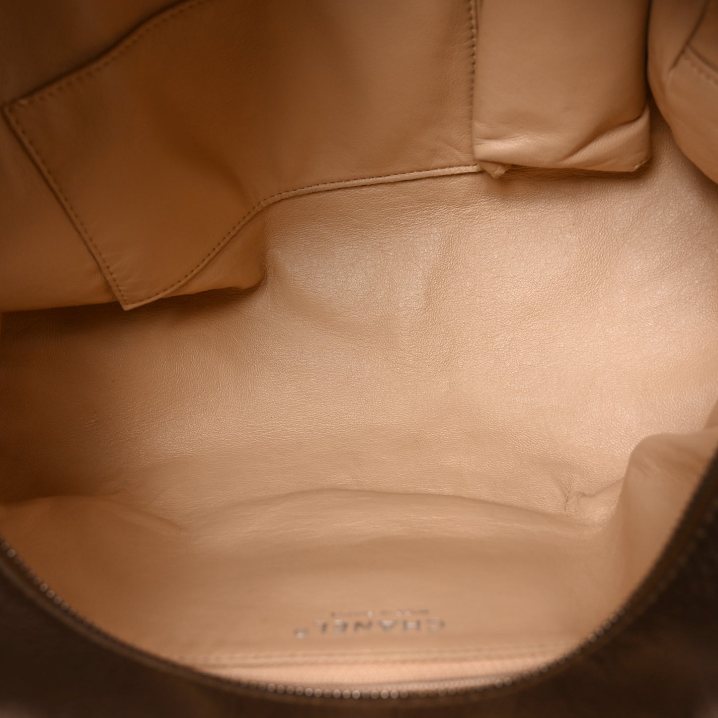 Metallic Goatskin Medium Luxe Ligne Bowler Bronze