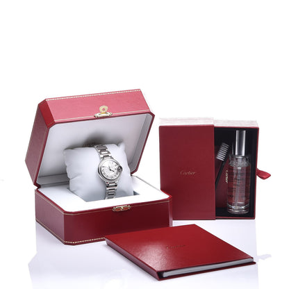 Cartier Stainless Steel Diamond Bezel 33mm Ballon Bleu De Cartier Automatic Watch 9 of 9