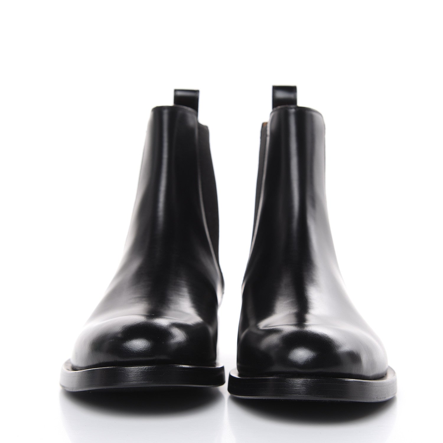 Valentino Garavani Glossy Calfskin Mens Beatle Chelsea Ankle Boots 40 Black 2 of 8