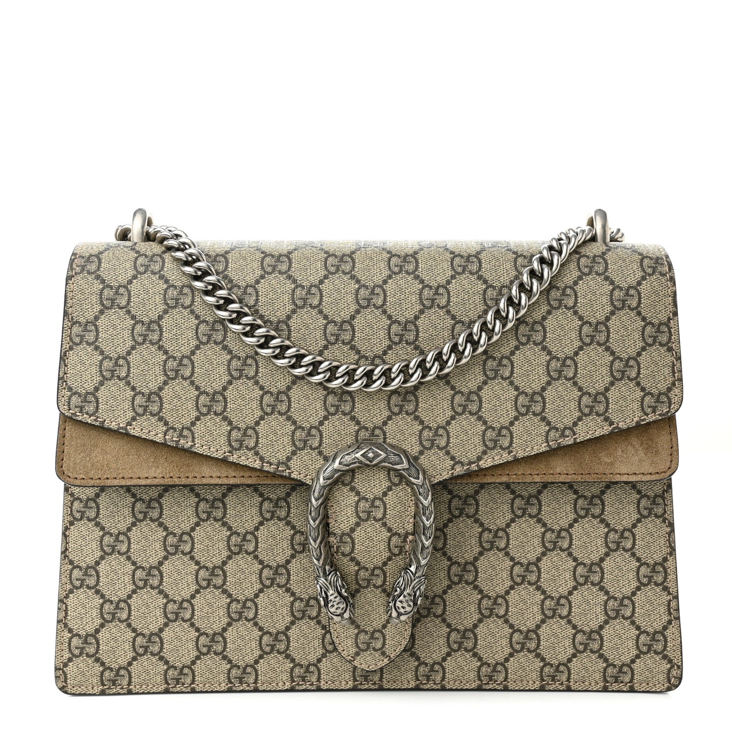 GG Supreme Monogram Medium Dionysus Shoulder Bag Taupe