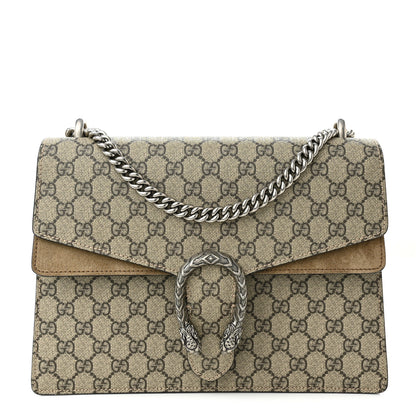 Gucci GG Supreme Monogram Medium Dionysus Shoulder Bag Taupe 1 of 10